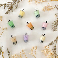Load image into Gallery viewer, boba milk tea earrings
