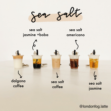 Load image into Gallery viewer, boba tea latte earrings | sea salt & dalgona earrings
