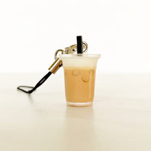 Load image into Gallery viewer, boba keychains dalgona/sea salt series, bubble tea keychain, boba tea drink keychain