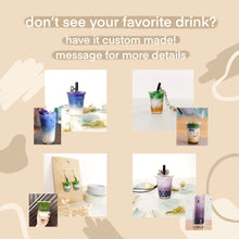 Load image into Gallery viewer, boba keychains latte series, bubble tea keychain, boba tea drink keychain