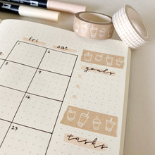 Load image into Gallery viewer, SAMPLE boba washi tape | bubble tea washi tape (45cm of each)