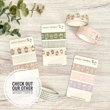 Load image into Gallery viewer, boba washi tape | bubble tea washi tape 10m | black milk tea, strawberry milk tea, taro milk tea