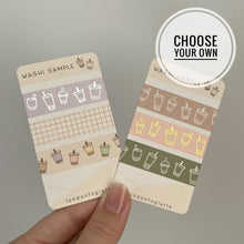 Load image into Gallery viewer, SAMPLE boba washi tape | bubble tea washi tape (45cm of each)
